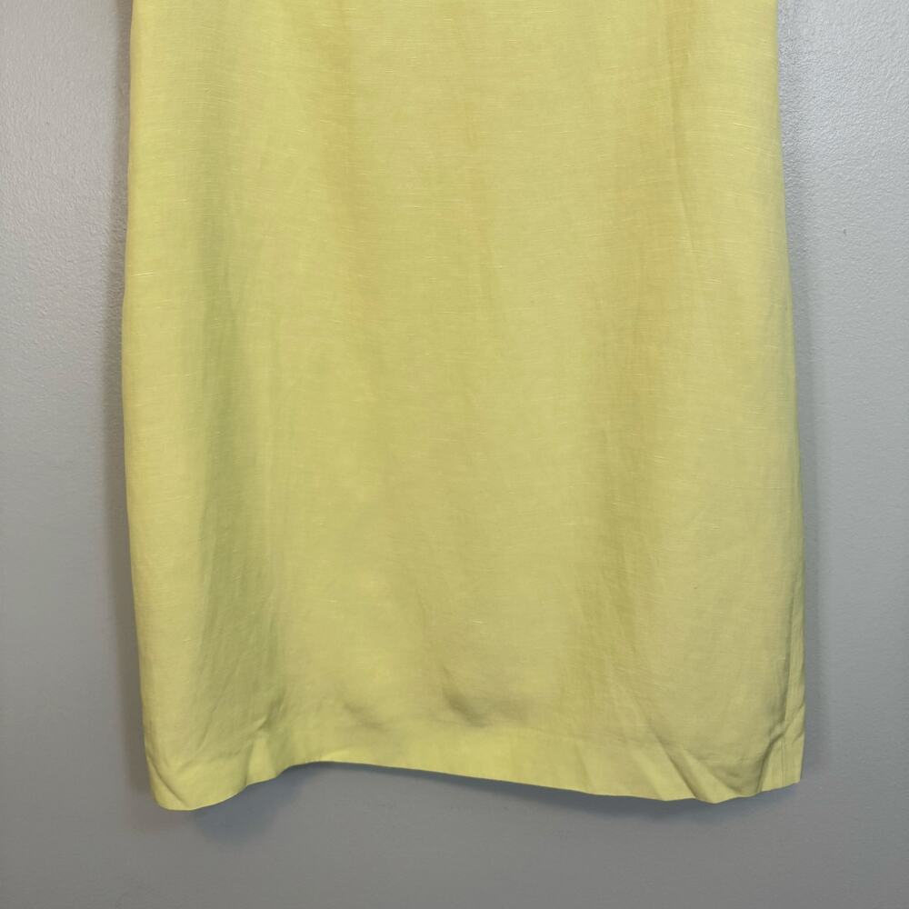Brooks Bothers Mini Sheath Dress 12 Pink Green Colorblock Linen Blend Sleeveless - Picture 6 of 8